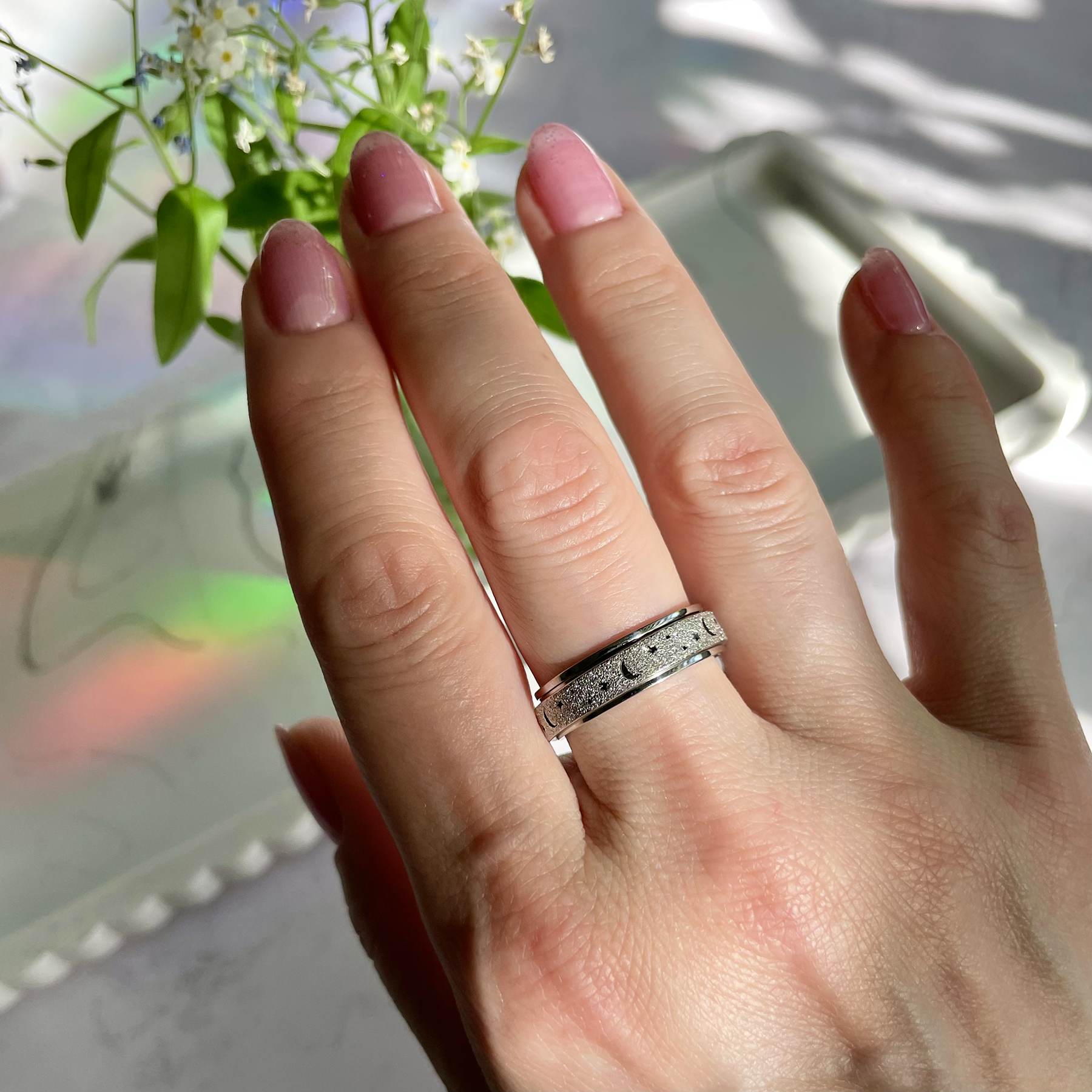 Bague Lune Platine