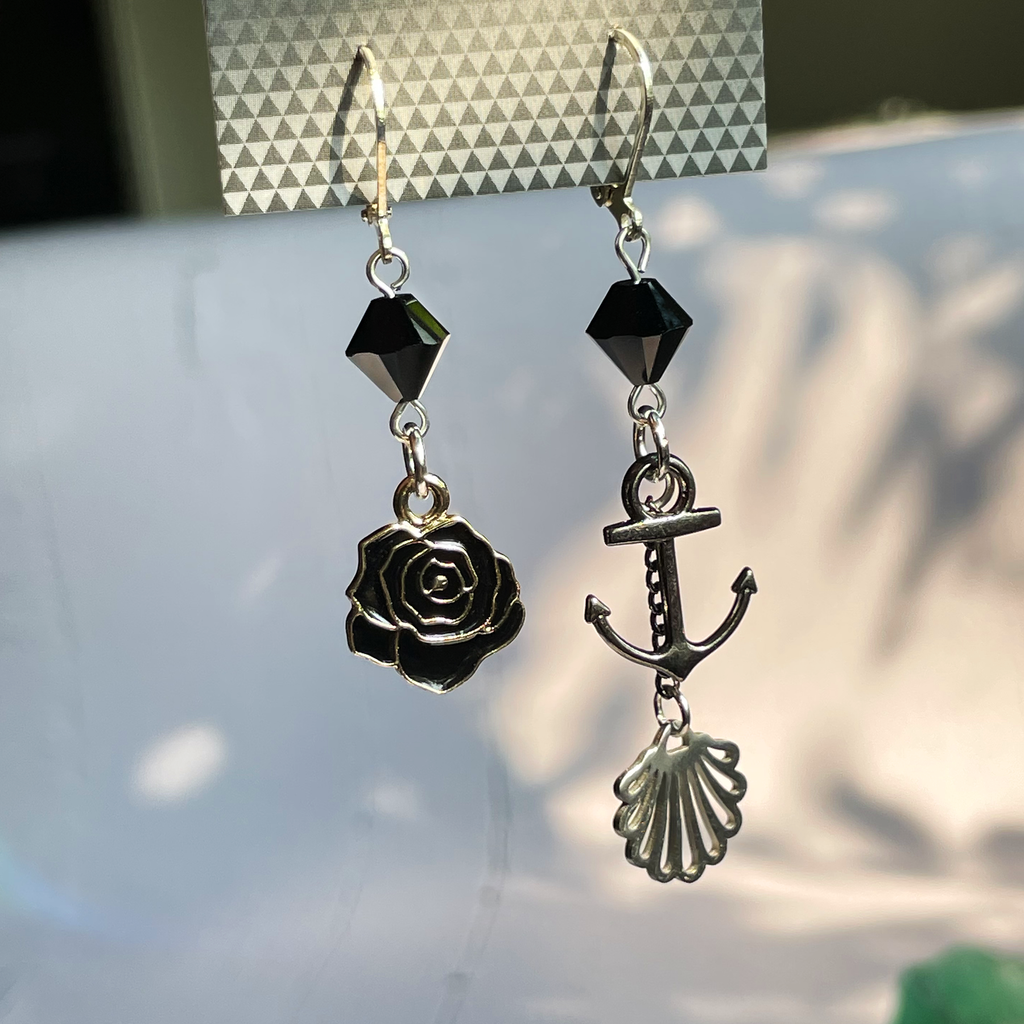 Boucles d'oreilles Ancre Florale