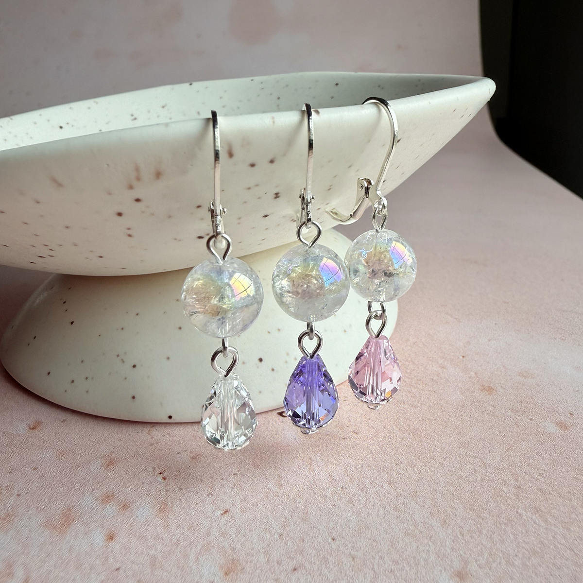 Boucles d'oreilles Joie Lilas