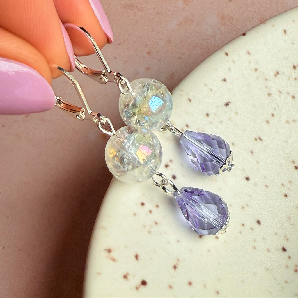 Boucles d'oreilles Joie Lilas