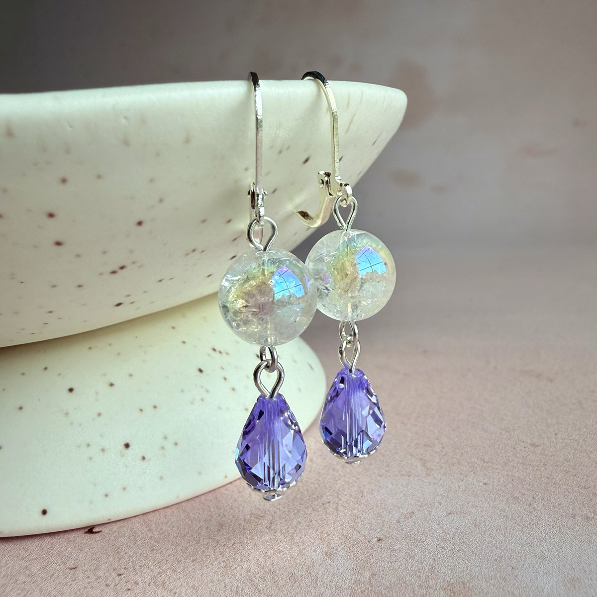 Boucles d'oreilles Joie Lilas