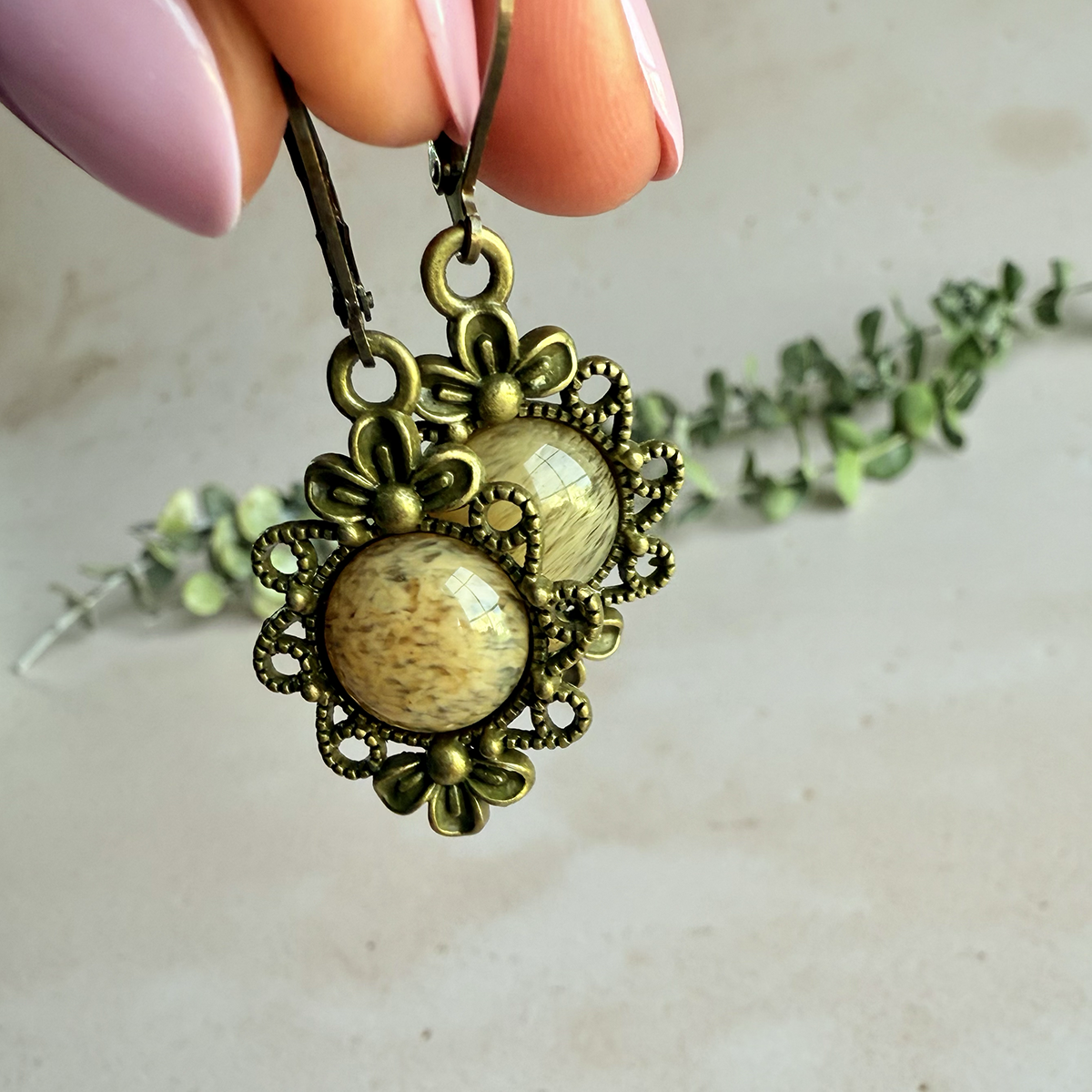 Boucles d'oreilles Miel