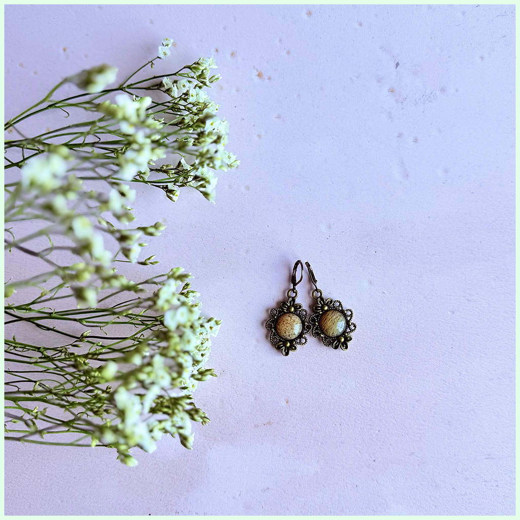 Boucles d'oreilles Miel