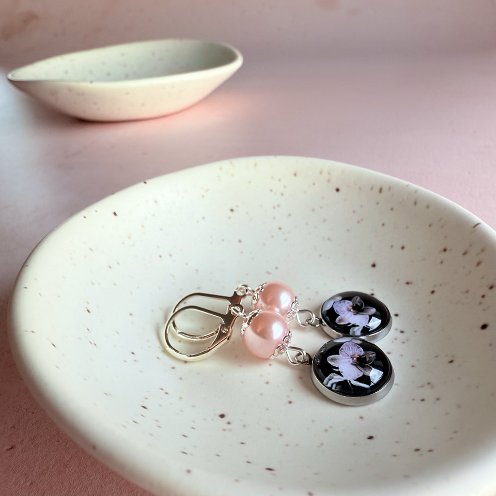 Boucles d'oreilles Pensée