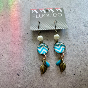 Boucles d'oreilles Pop Bleu