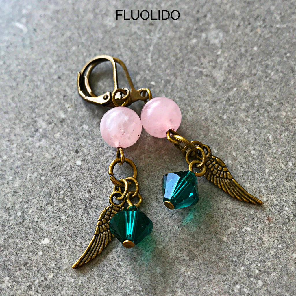 Boucles Quartz de Léon -Émeraude