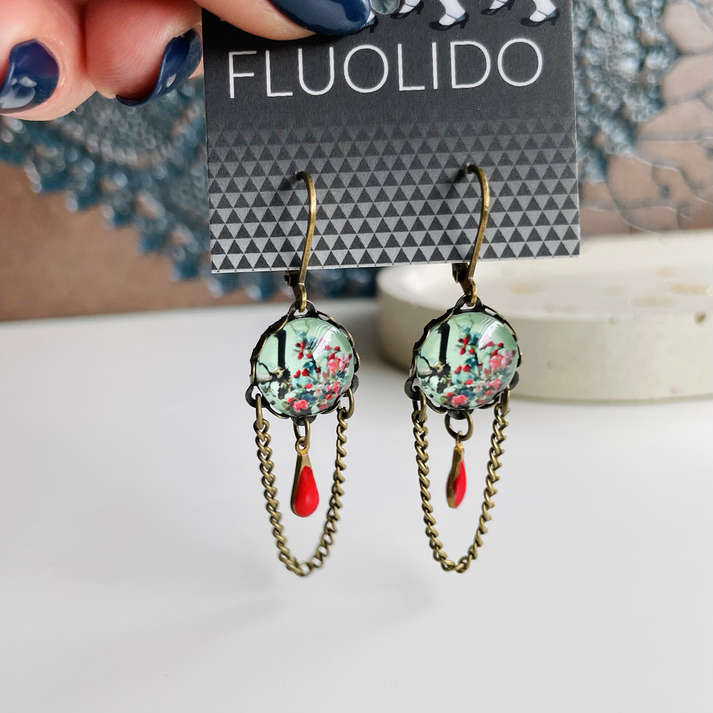 Boucles d'oreilles Fleurs de Pommier