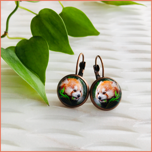 Boucles d'oreilles Panda roux (3 modèles)