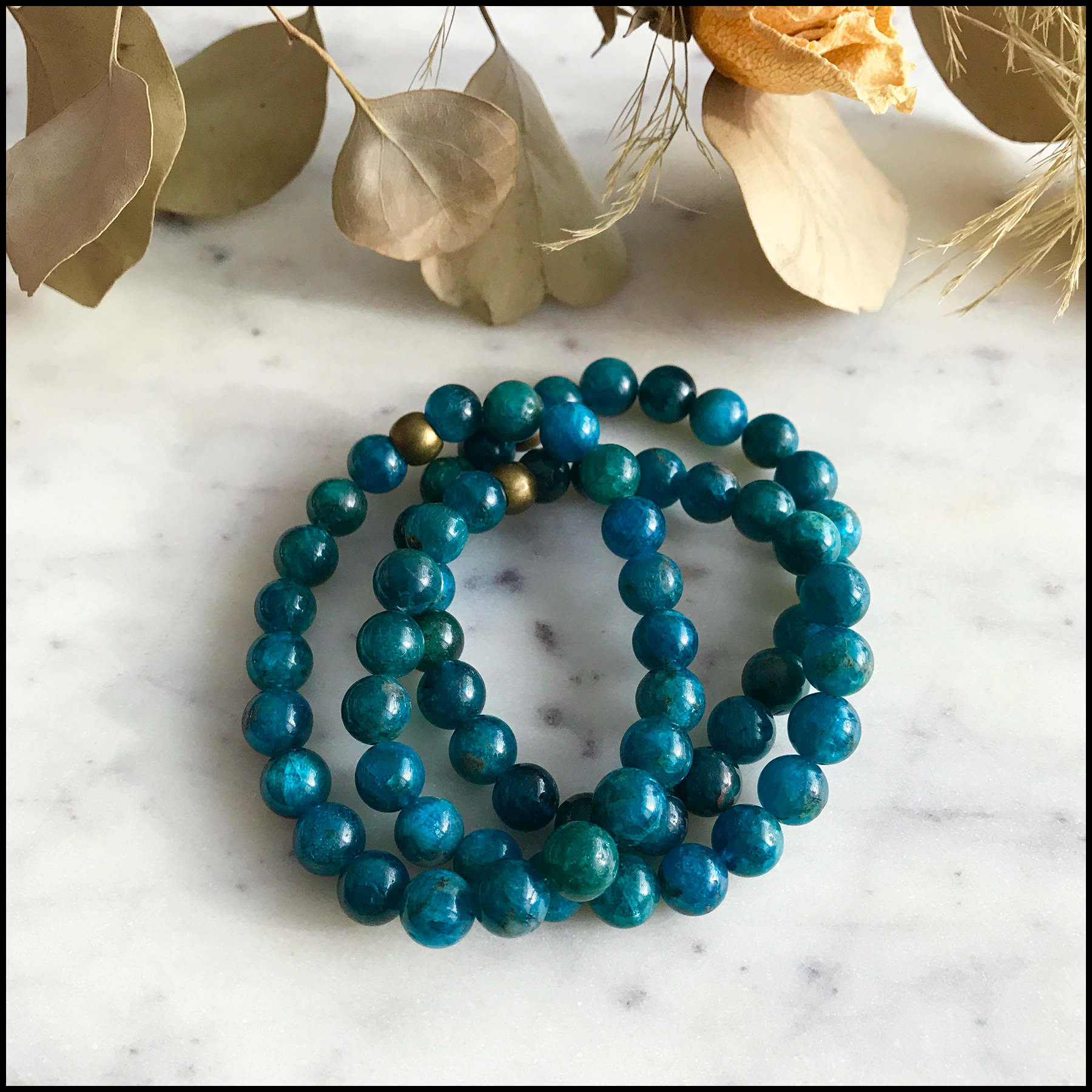 Bracelet Apatite verte