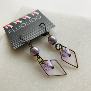 Boucles d'oreilles DÉMO-Lavande/lilas