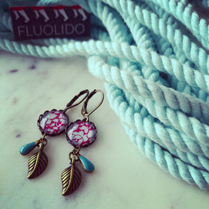 Boucles d'oreilles Magenta Vintage