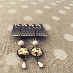 Boucles d'oreilles Fleur Sépia
